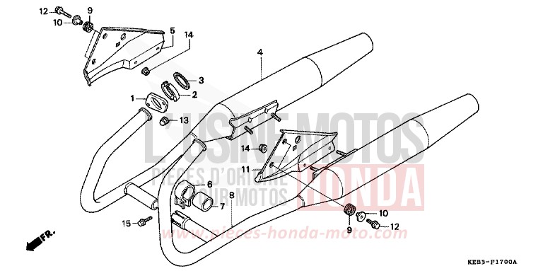 EXHAUST MUFFLER for CA125 REBEL VORTEX PURPLE METALLIC (RP140) from 1996
